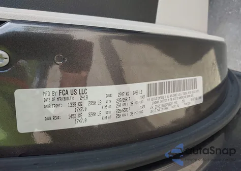 2018 Chrysler Pacifica Touring L из США, поврежденный, VIN 2C4RC1BG9JR233607